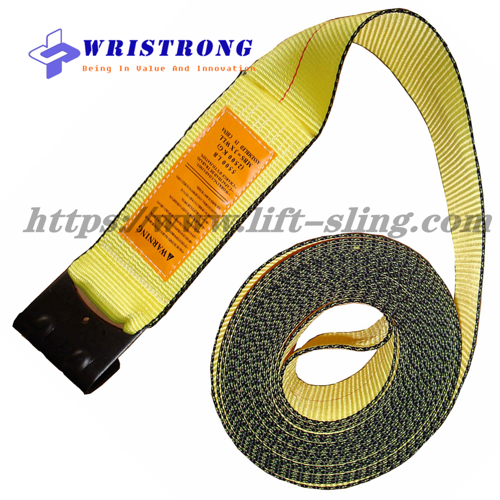4 Inch Heavy Duty Winch Straps With Flat Hooks