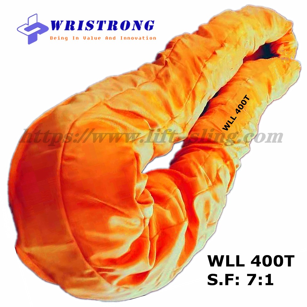 WLL 400 Ton Heavy Duty Endless Polyester Round Slings